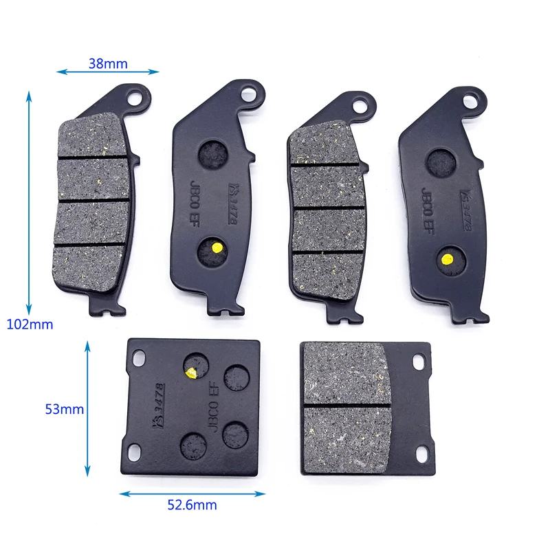 1 Set Motorcycle Front and Rear Brake Pads Kit for Suzuki GSX 400 94-96 GSF650 GSF 650 Bandit 95-99 RF400 & RF 600 RF600 R 93-97