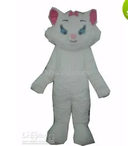 

Новый костюм талисмана для взрослых, горячая распродажа из пенопласта, милый белый кот, мультяшный костюм талисмана, плюшевое рождественское платье, костюм талисмана на Хэллоуин