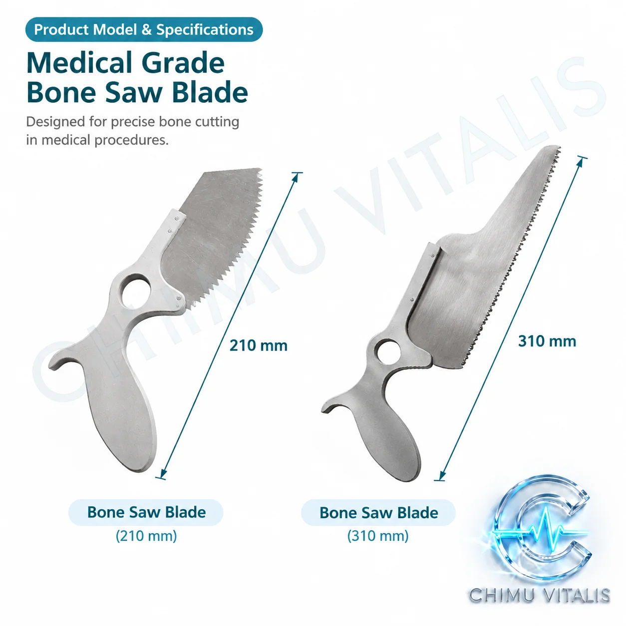 【CHIMU VITALIS】 Stainless Steel Handheld Cutting Tool with Textured Grip
