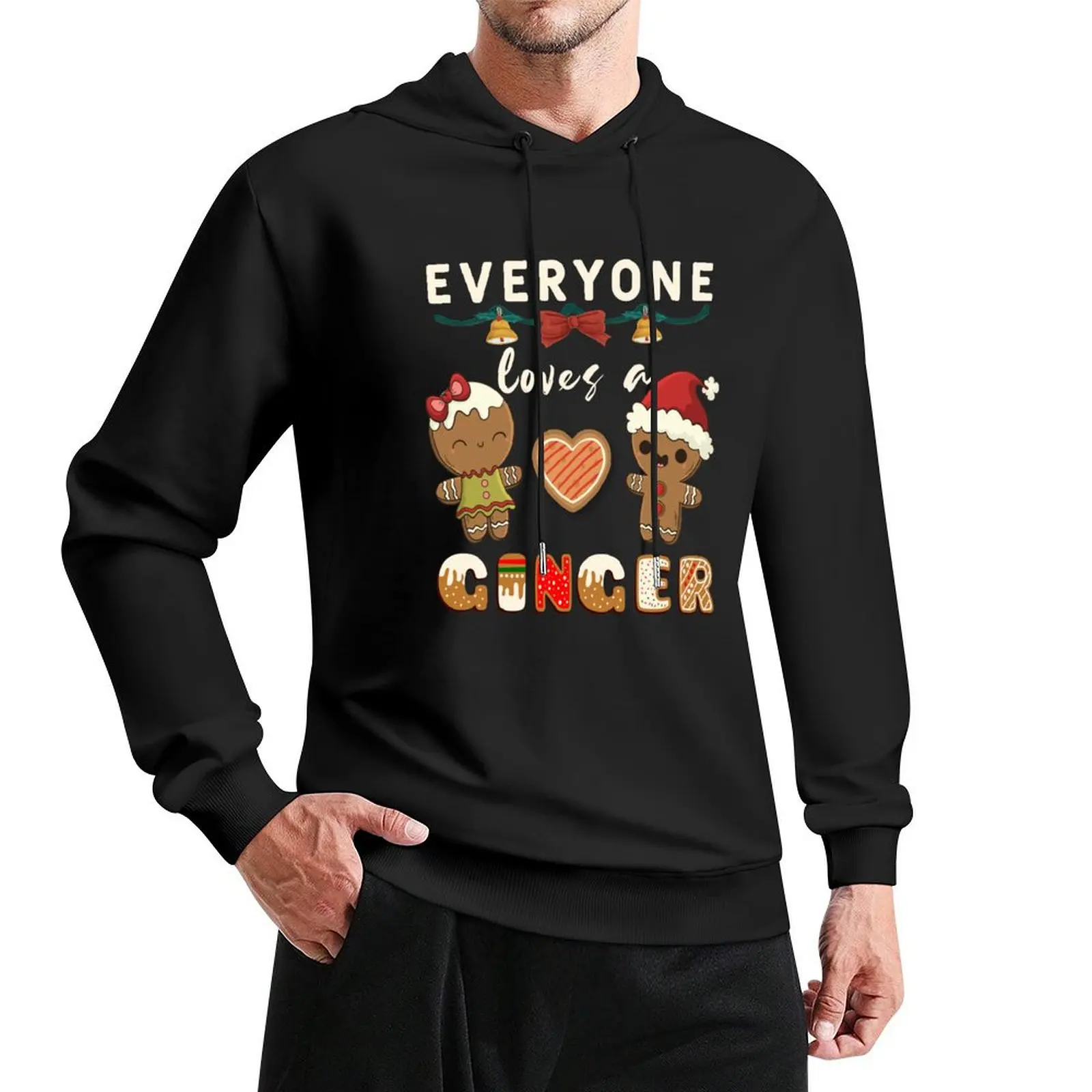 

Everyone Loves A Ginger Funny Christmas Gingerbread man Pullover Hoodie japanese style men's clothing hoodie man