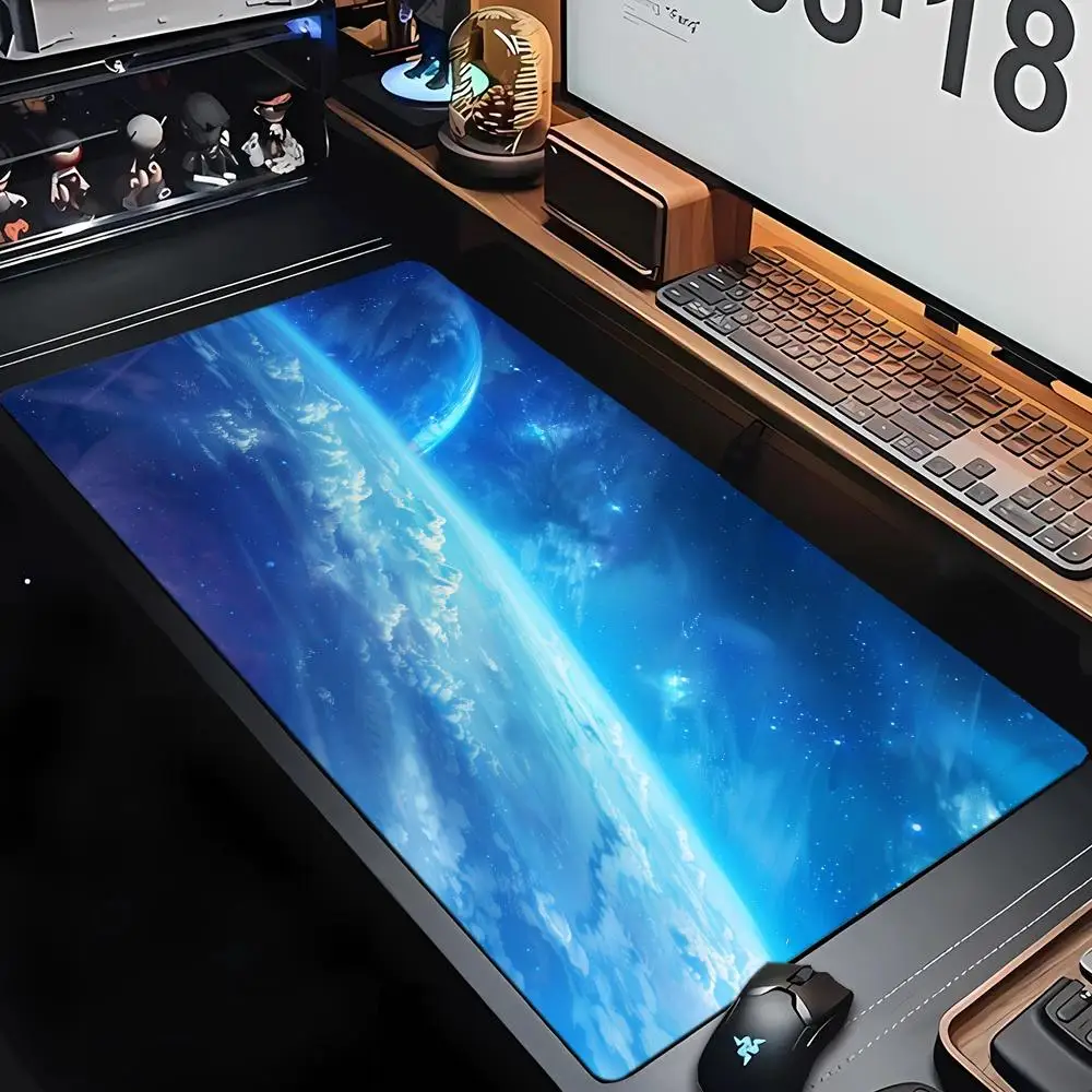 

Коврик для мыши Cosmic Galaxy XL, большой игровой автомат для ПК, резиновый нескользящий коврик с блокировкой по краям, игровая скорость, коврик для клавиатуры, офисный коврик для настольного расширения