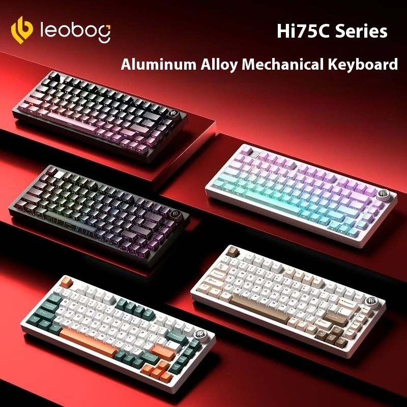 

Leobog Hi75C/Hi75C Pro Aluminum Wireless Custom Mechanical Keyboard Kit Gaming Bluetooth 2.4G Wired Hotswap Gamer Keyboard Gifts