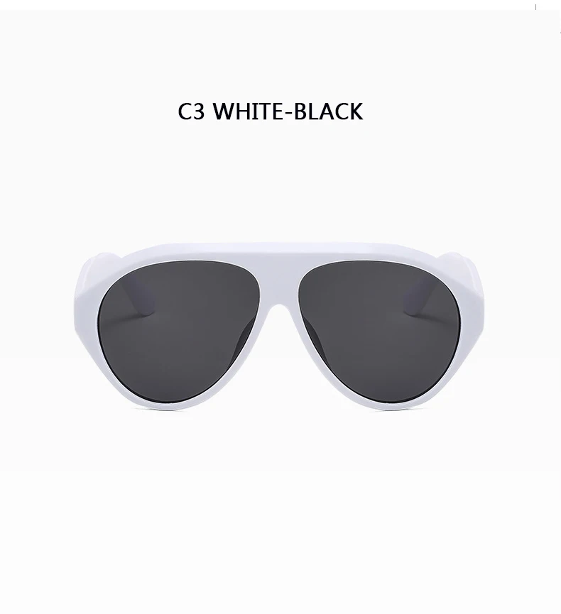 Piloten-Sonnenbrille mit großem Rahmen, Unisex, Übergröße, modische braune Sonnenbrille, Markendesign, Winterbrille – Detail 19