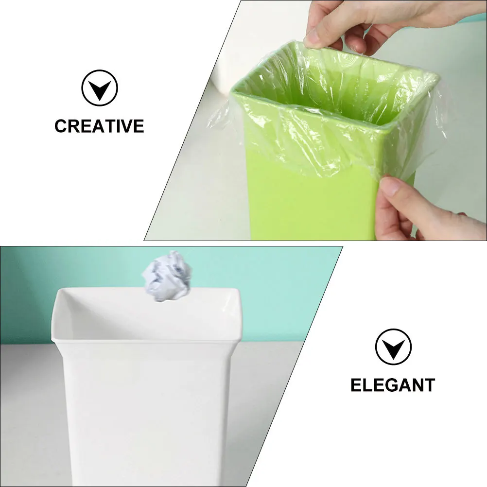 

4Pcs Desktop Storage Holders Creative Mini Trash Bin Sundry Organizer Tabletop Garbage Container for Office Home Use