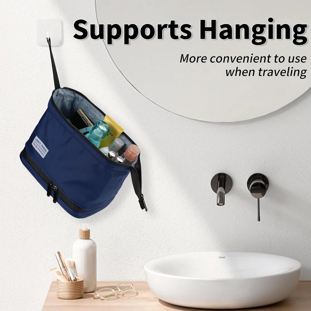 Hanging Men's Toiletry Bag Large Waterproof Cosmetic Bags Travel Organizer Lady Toiletries Makeup Toilet Foldable Bathroom Kit