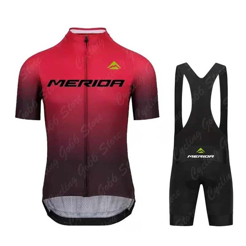 Team 2025 Cycling Jersey Set Maillot Cycling Clothing Road Bike Suit Mountain Bicycle Shirt Bib Shorts MTB Ropa Merida