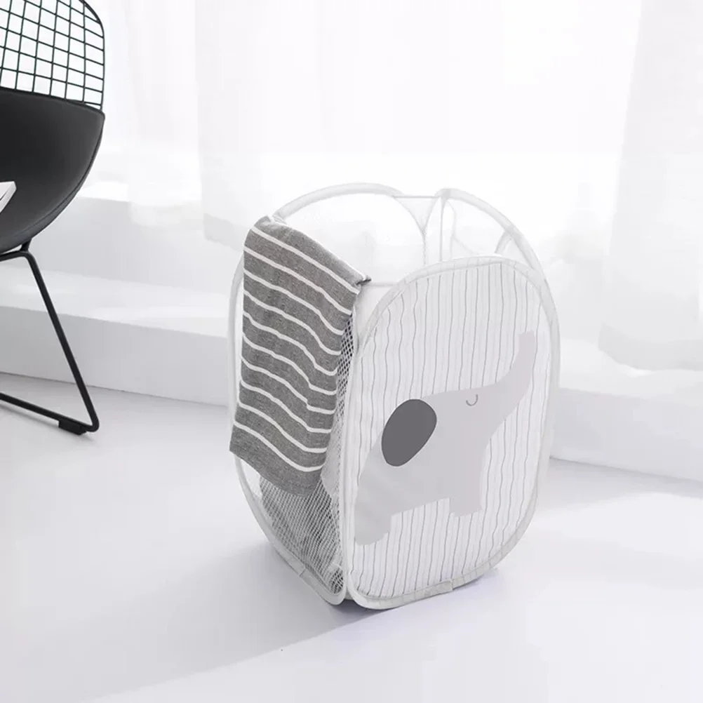 

Foldable Pop-Up Mesh Hamper Large Capacity Laundry Basket Collapsible Storage Easy Travel College Dorm Camping Apartment