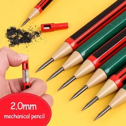 4pcs 2.0mm Mechanical Pencils Non Sharpening Pencils with Pencil Sharpener Writing Tools Korean Stationery Office Supplies