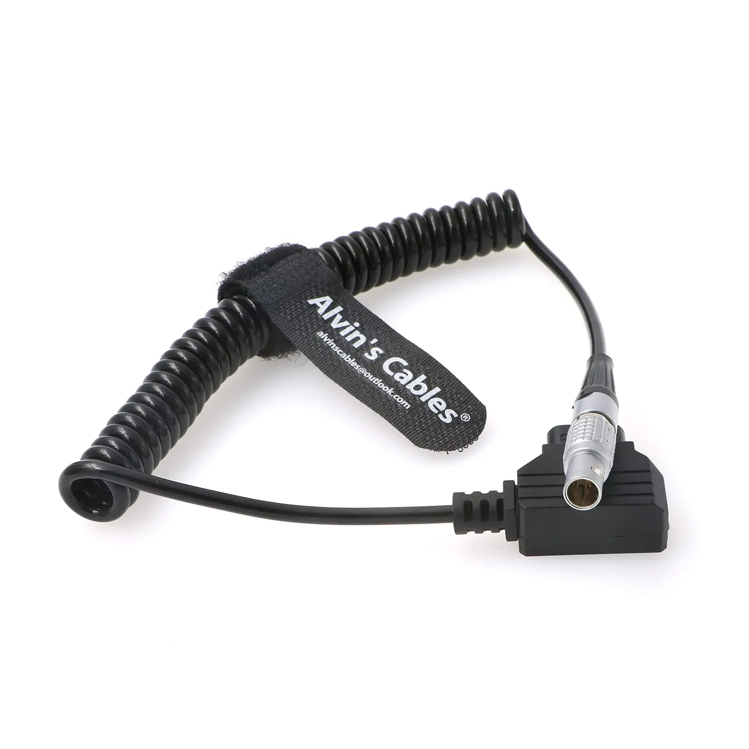 Alvin's Cables Power-Cable for Pdmovie-Follow-Focus-Motor 6 Pin Male to D-tap Coiled Power-Cord