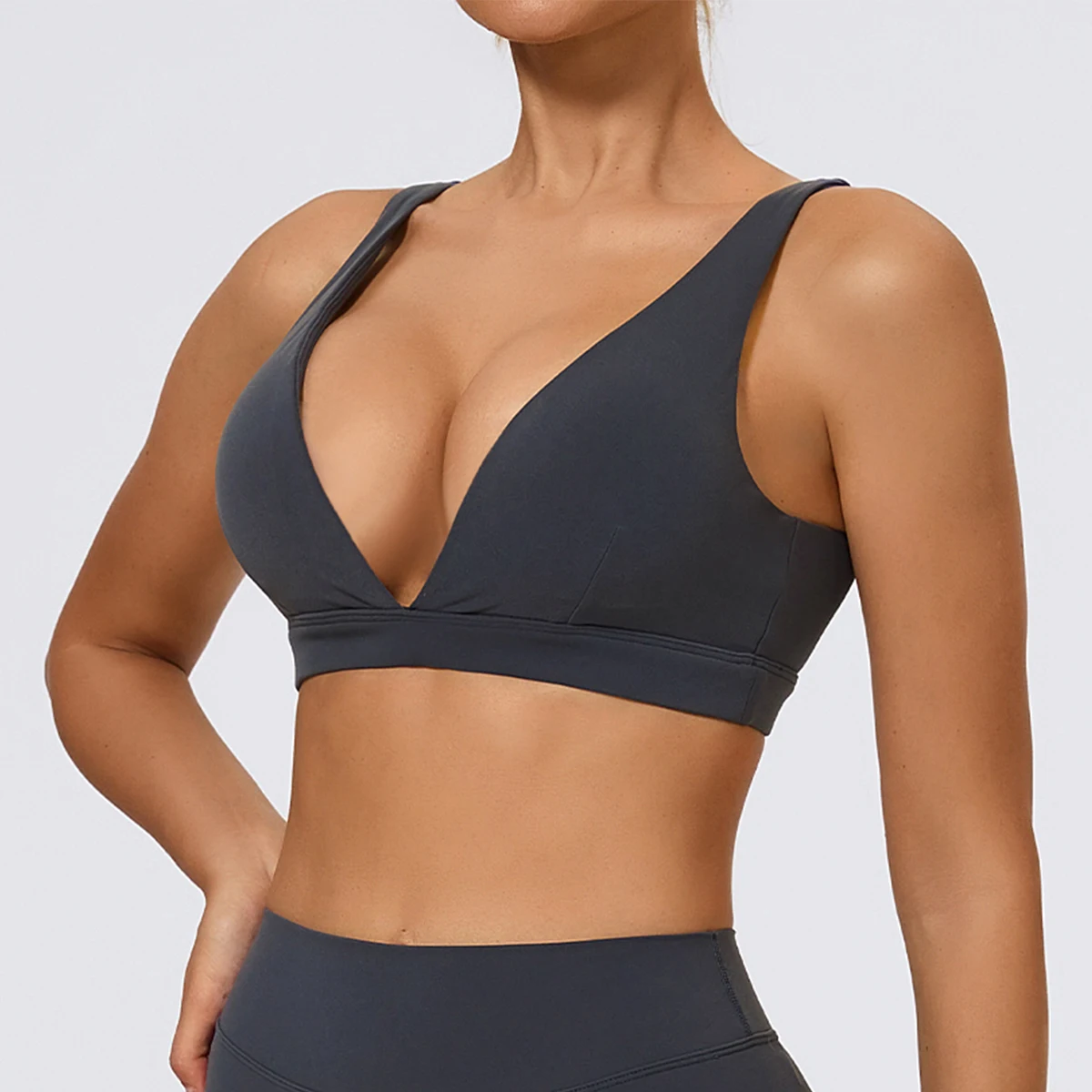 Hearuisavy Summer Women's Push-Up Sports Bra Gym Yoga Top Breathable Quick-Dry High Impact Fitness Crop Top for Running Workout