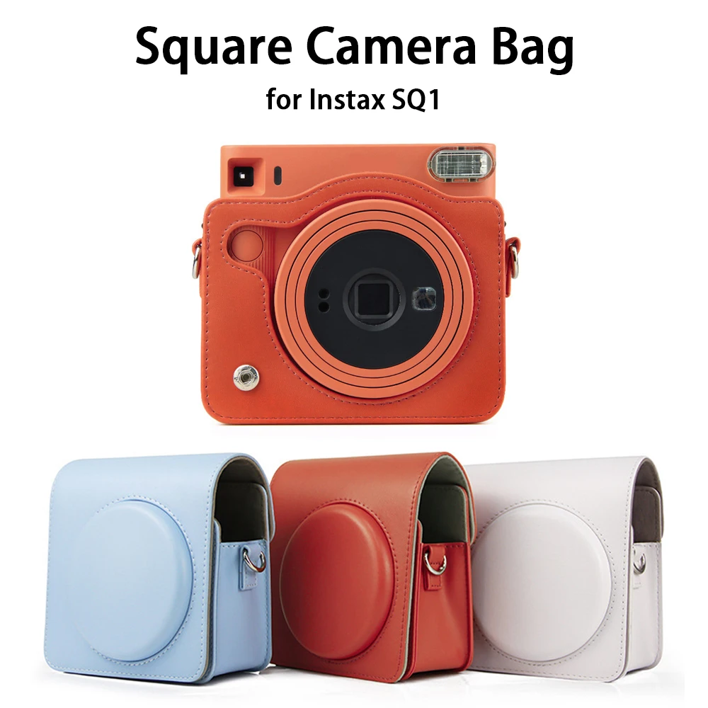 PU Leather Camera Case for Fujifilm Instax Square SQ1 Protective Bag With Strap Instant Camera Cover Shockproof Storage Pouch