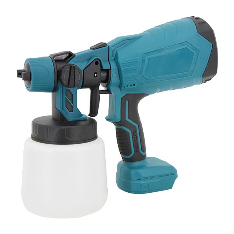 pistola de pintura eletrica sem fio pulverizador de alta potencia para makitas bateria 18v exibicao de carga 1l 01