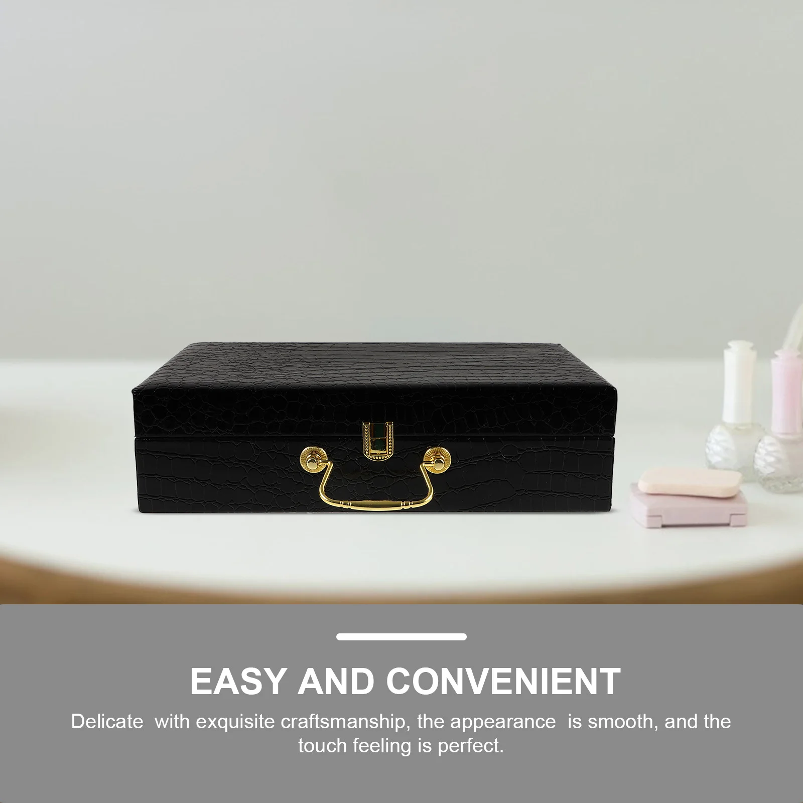 

Cigar Storage Box 31x21x8cm Wooden Portable Case Hand Held Container Flipping Cover For Accessories Jewelry Gift Home Supply