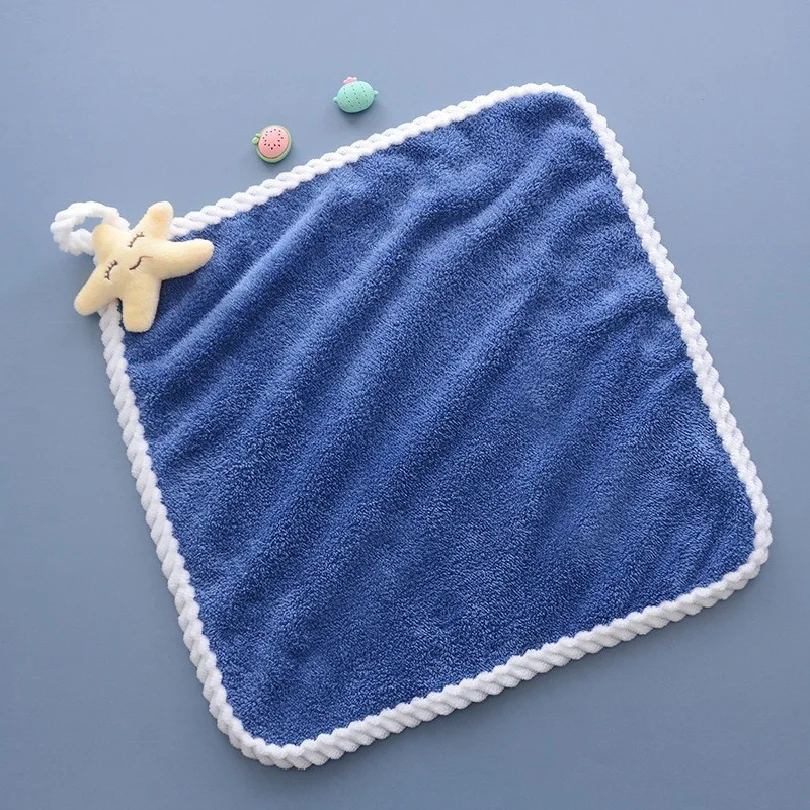 1Pcs Cute Hand Towels Kids Baby Microfiber Fingertip Towels Super Absorbent Hand Towels for Infant, Suitable For Bathroom