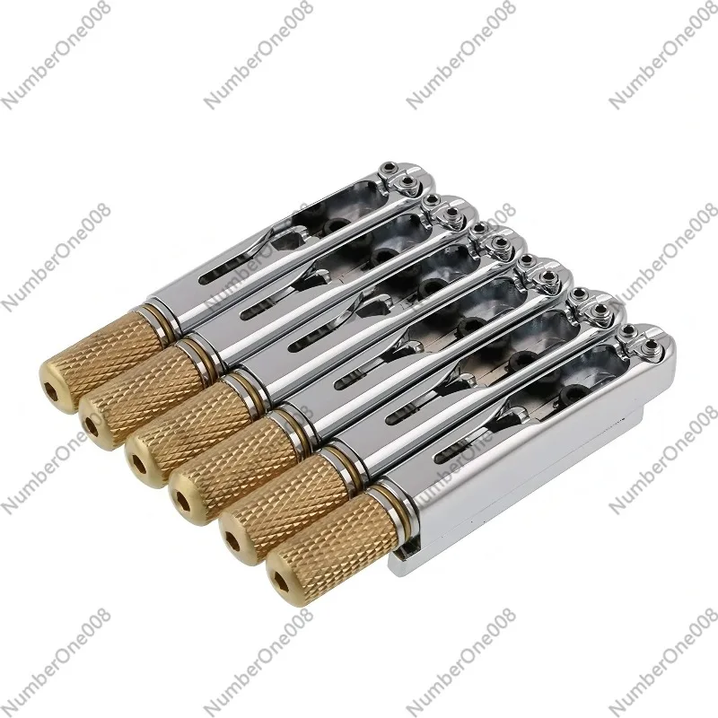 

Бридж для 6-струнной безголовой электрогитары 10,5 мм, фиксированный бридж-тейлпайс для безголовой гитары, хардтейл-бридж с фиксацией настроек