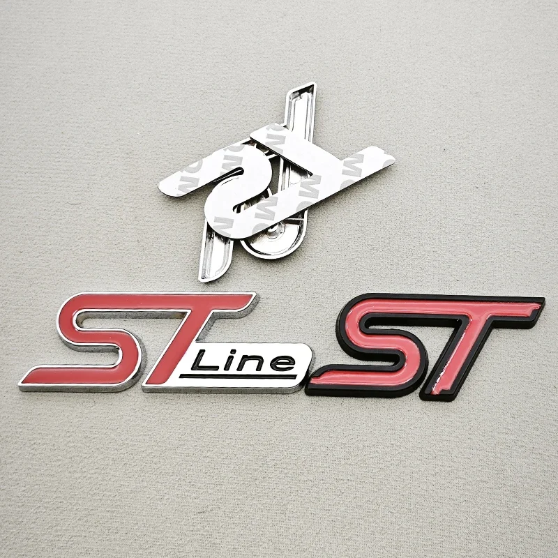3D Metal Chrome ST STLine Logo Rear Badge Side Fender Emblem For Ford Focus Fiesta MK3 4 7 8 Mondeo Kuga Car Styling Accessories - view 6
