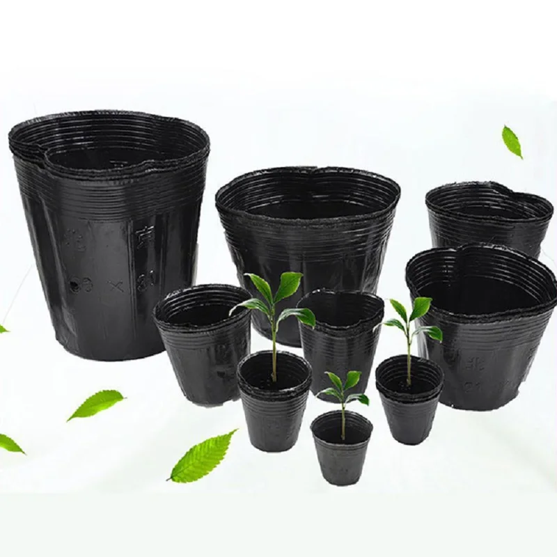100pcs vaso da vivaio in plastica supporto per piantina di piante sacchetto di sollevamento vasi per la nutrizione forniture da giardino fiore forte e durevole Nur