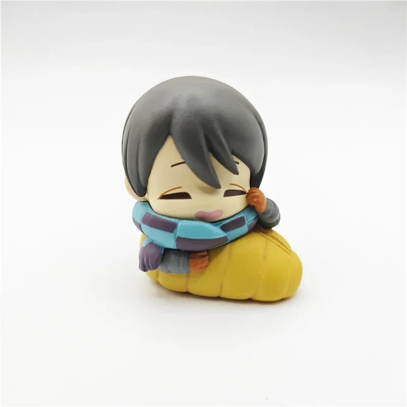 Entspanntes Camp Sleeping Series Actionfigur Rin Shima Aoi Inuyama Ena Saitou PVC Modell Spielzeug Geschenk Puppe Modell Desktop-Dekoration