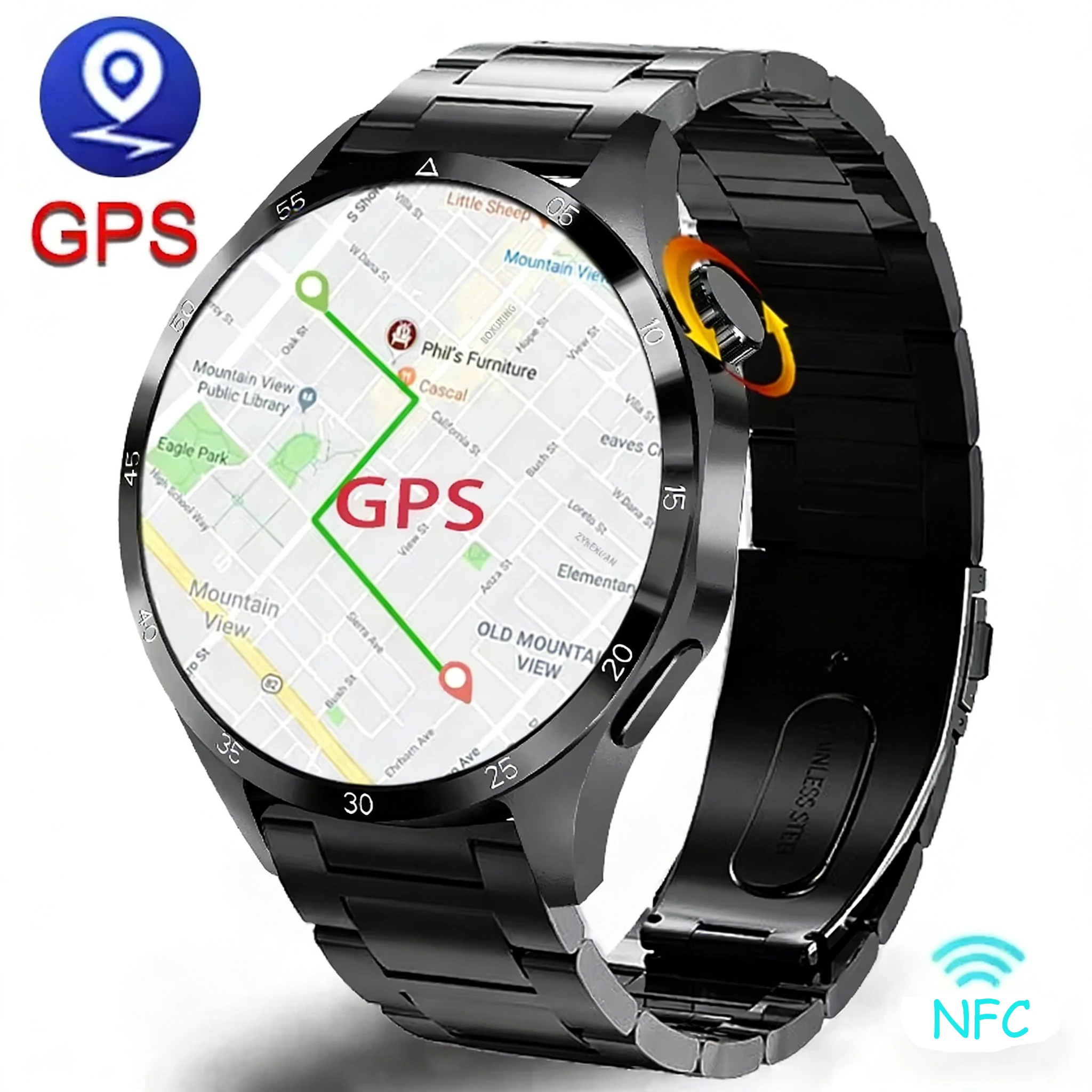 

2026 New For Android IOS GT4Pro Smart Watch Men NFC GPS Tracker AMOLED 360*360 HD Screen Heart Rate Bluetooth Call SmartWatch