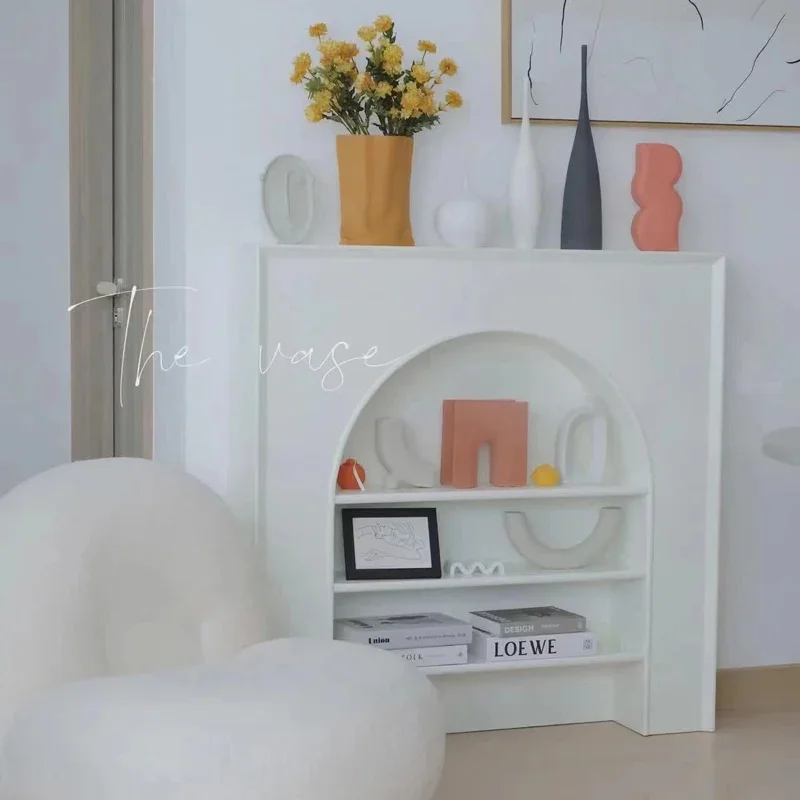 Nordic White Storage Organizer Mdf Display Living Room Storage Cabinet Craft Modern Vetrinette Da Esposizione Room Storage