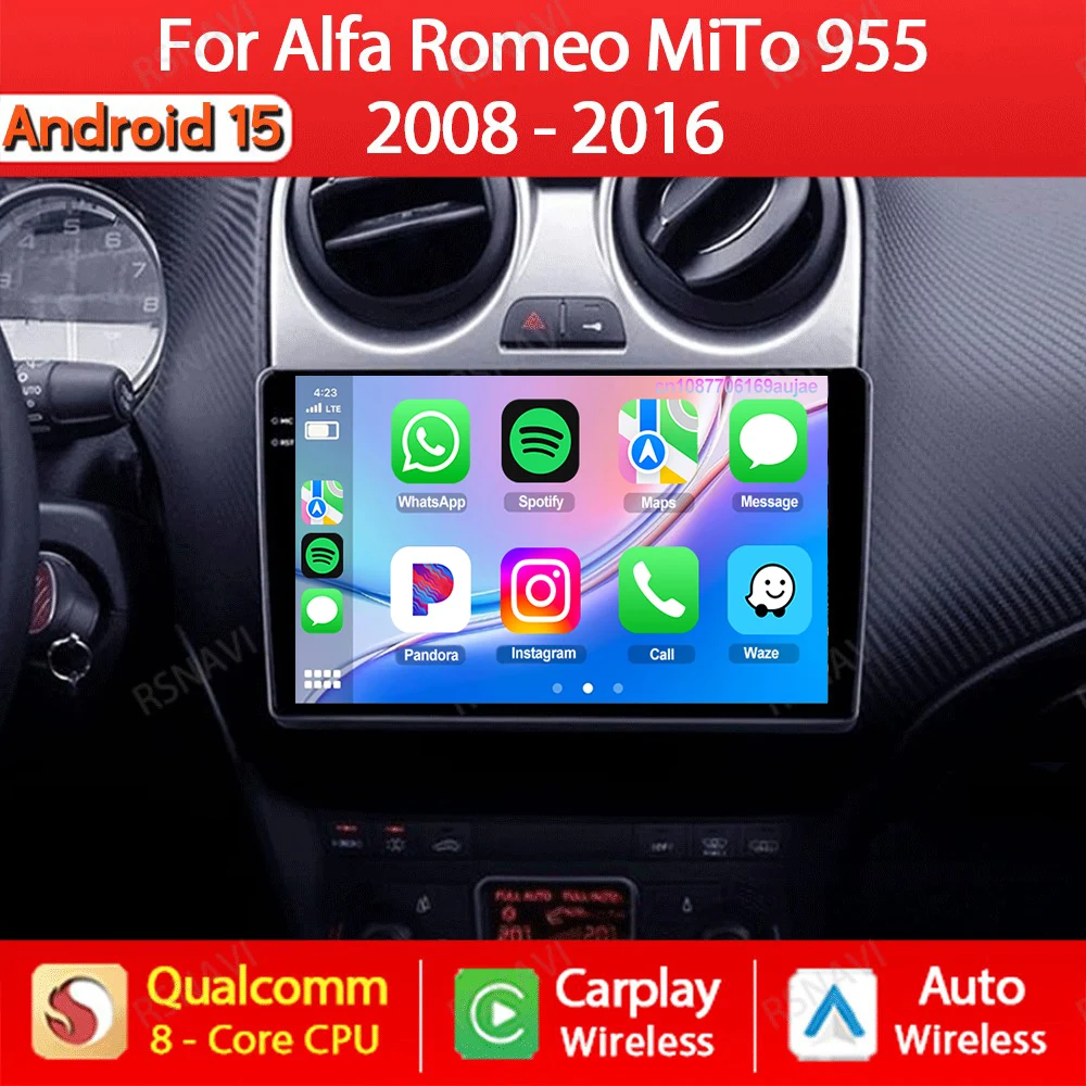 

Android 15 Car Radio For Alfa Romeo MiTo 955 2008 - 2016