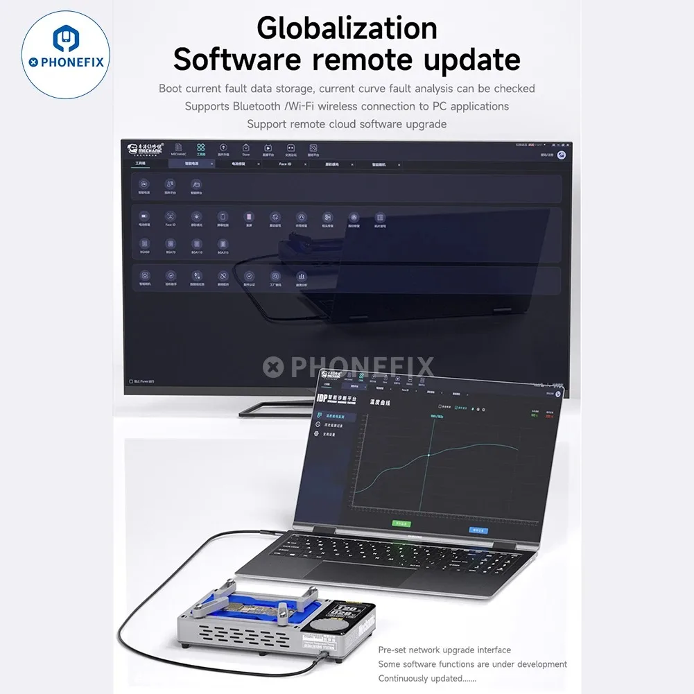 Stazione dissaldante meccanica della piattaforma di preriscaldamento dell\'aria di calore per iPhone X-15PM Separazione della scheda madre Bond a