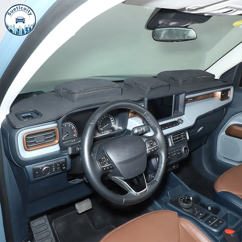 

Yangba PU Leather Black For Ford Maverick 2022-2026 Car Dashboard Storage bag Interior Accessories