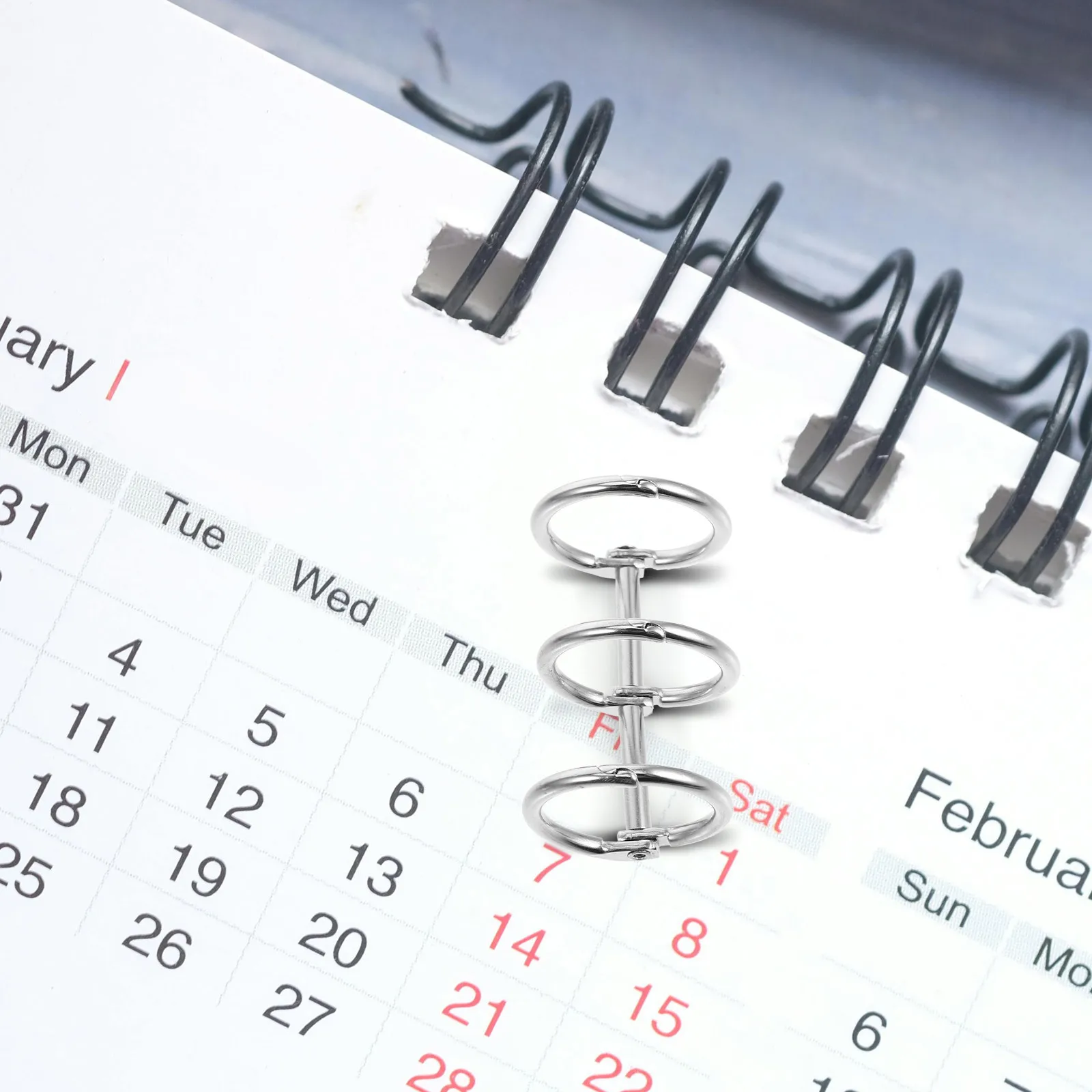 

10Pcs Iron 3-Ring Openable Binder Rings for Calendar Loose Leaf Binding Book Rings for Notes and DIY Projects Index Card Ring