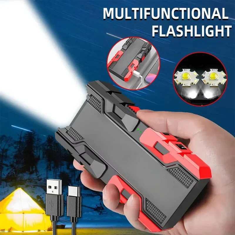 

Portable Waterproof Flashlight High Brightness Design USB Rechargeable 3 Mode Dimming Outdoor Camping Work Emergency Lighting