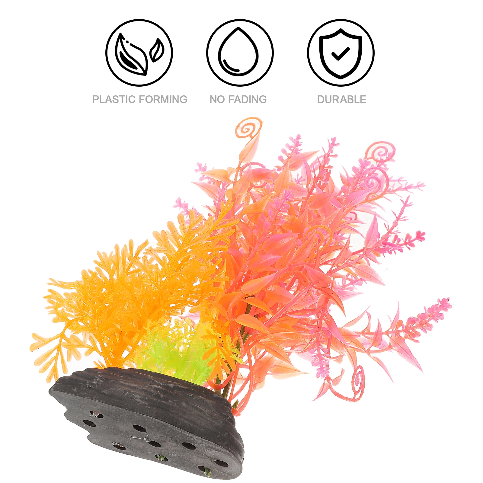 

Lifelike Aquarium Decor Durable Safe Plastic Fish Tank Decoration Small Thick Aquarium Plants Bottom Landscape