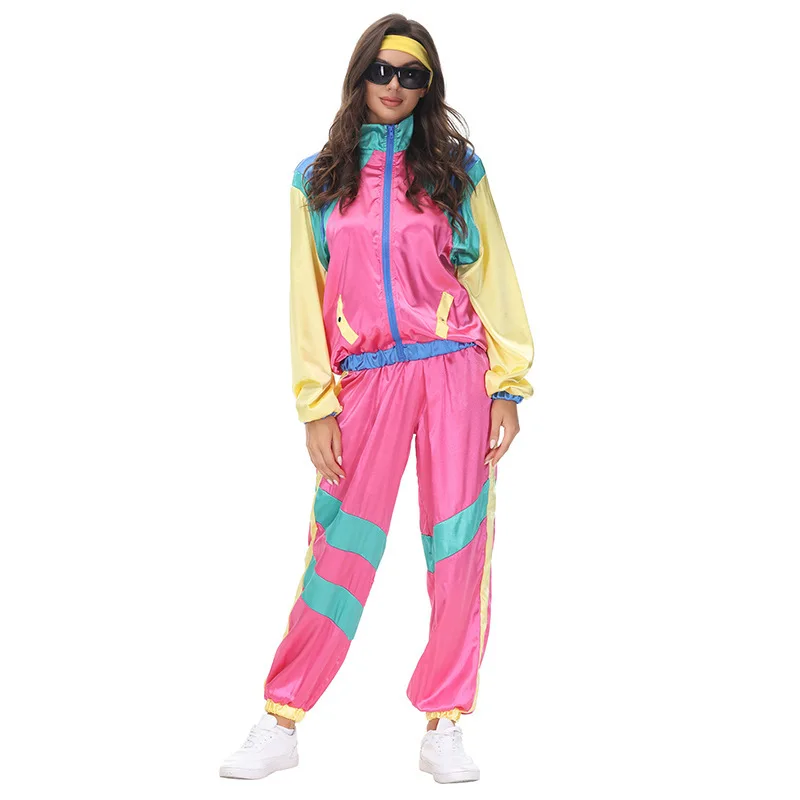 70er Jahre Retro Halloween Hip Hop Ro Musik Paare Performance Kostüme Bühnenauftritte Outfits Trendige chinesische Opernkleidung