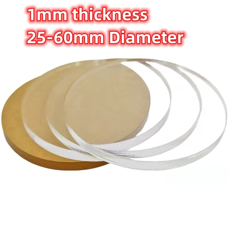 30mm 40mm 45mm 50mm 60mm Blank Clear Acrylic Disc Jewelry Art Acrylic Circle Round Shape 1.0mm Diameter