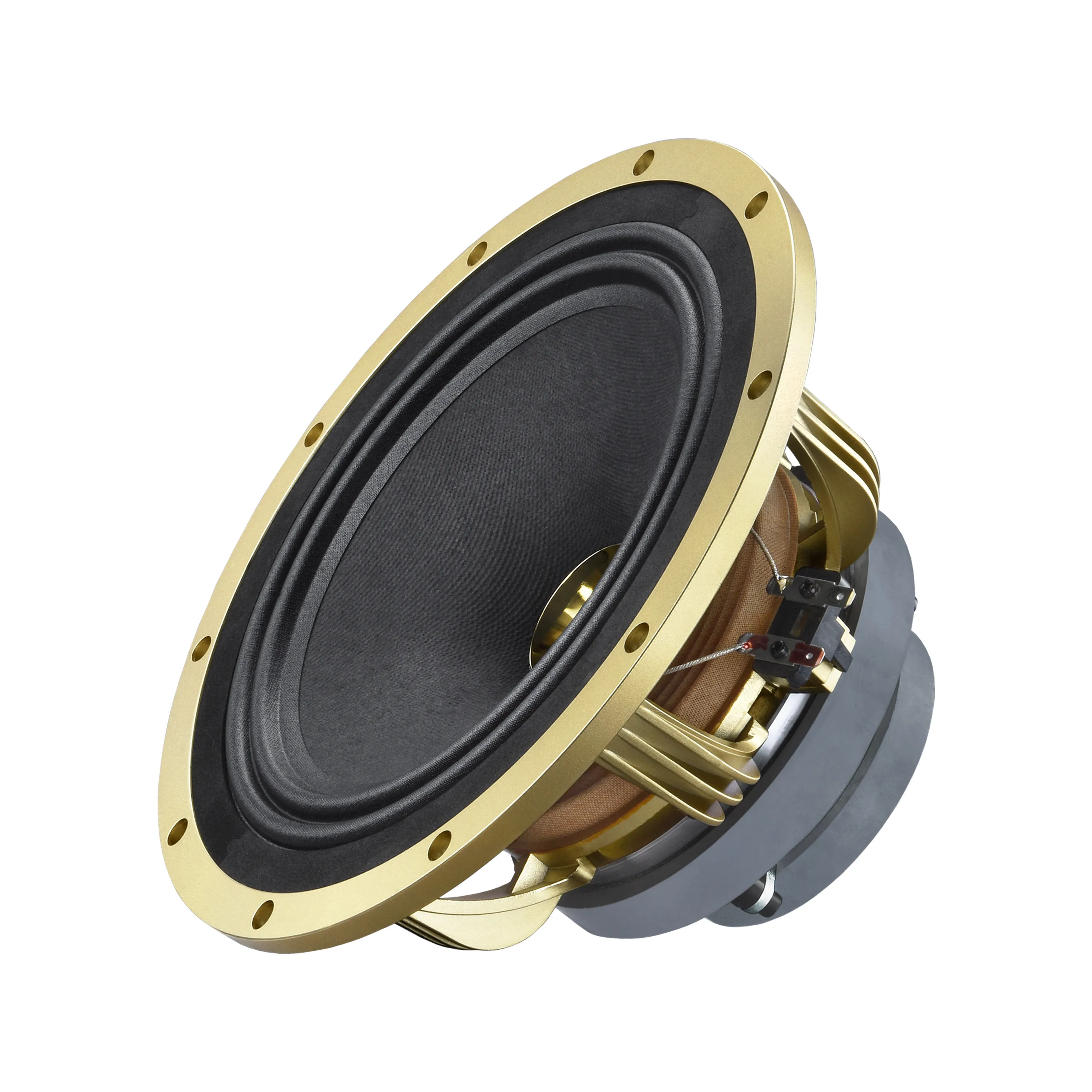 10 Inch Coaxial Speaker 250W 8Ohm Aerospace Magnet Thick Coil Gold Aluminum Frame Audio Loudspeaker Unit 1PCS