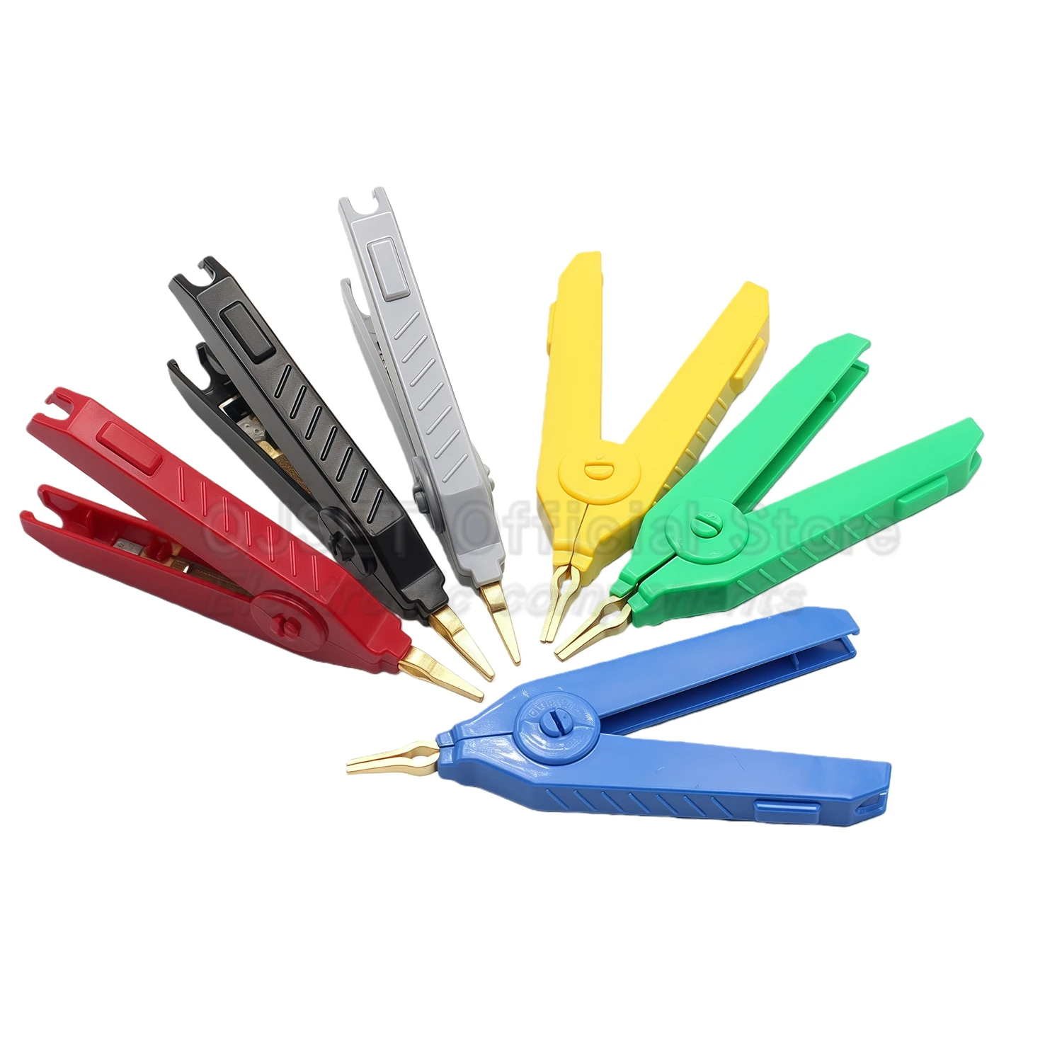 1pcs 20A Gold-Plated Copper LCR Kelvin Test Clamp Alligator Clip Needle-nose Pliers LCR Digital Bridge Test Clip Duckbill Pliers