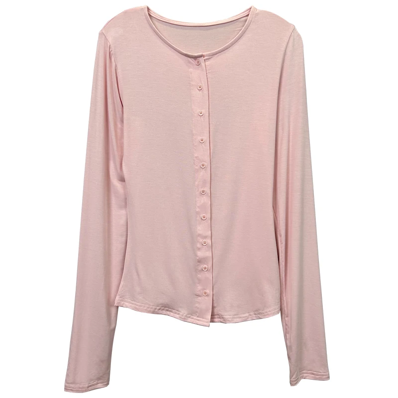 

Сексуальный облегающий длинный свеч V-Ne на пуговицах, профессиональный утюг для женщин, весенне-осенний тонкий модный универсальный топ