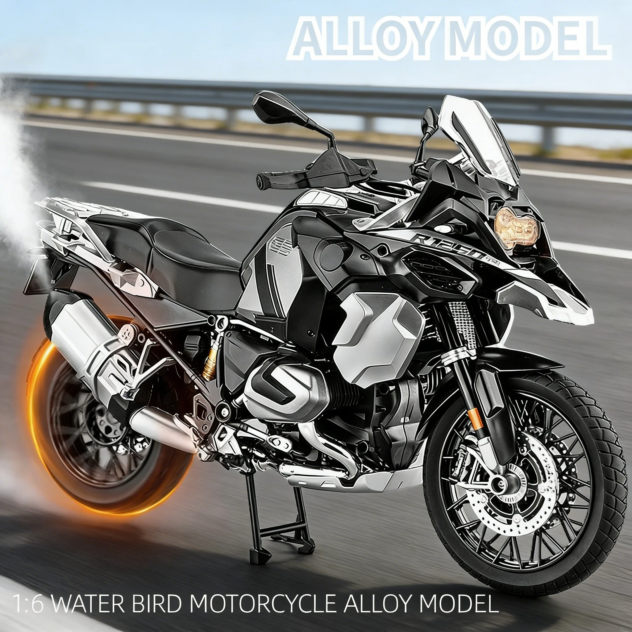 

Металлическая литая модель мотоцикла BMW R1250 GS ADV в масштабе 1:6, высокодетализированная коллекционная модель для хобби и подарков