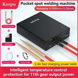 Kerpu Saldatrice a punti portatile Palmare Piccolo fai da te Set completo di accessori Kit scheda di controllo batteria al litio 18650 Mini saldatura touch