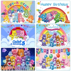 Care Bears Party Decoration Backdrop Kids Birthday Party Supplies Photography Background Baby Shower Banner Photo Booth Props