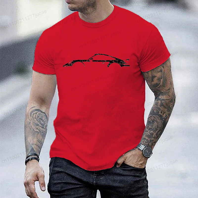 Minimalist Style T-Shirt for Men Women,Round Neck Short Sleeve Tee Shirts, Funny Race Car Printed T-Shirts for Men & Women Tops image 3