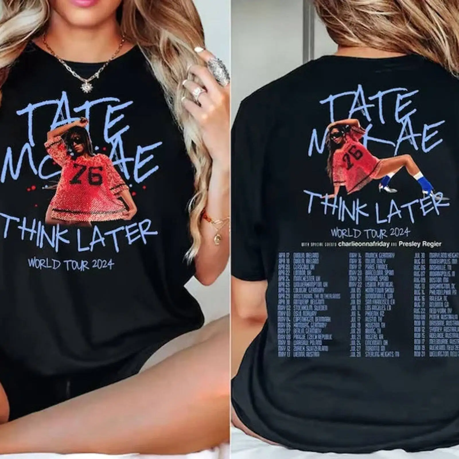 Tate Mcrae The Think Later World Tour 2024 Tour Shirt, Tate Mcrae Fan Shirt, Tat