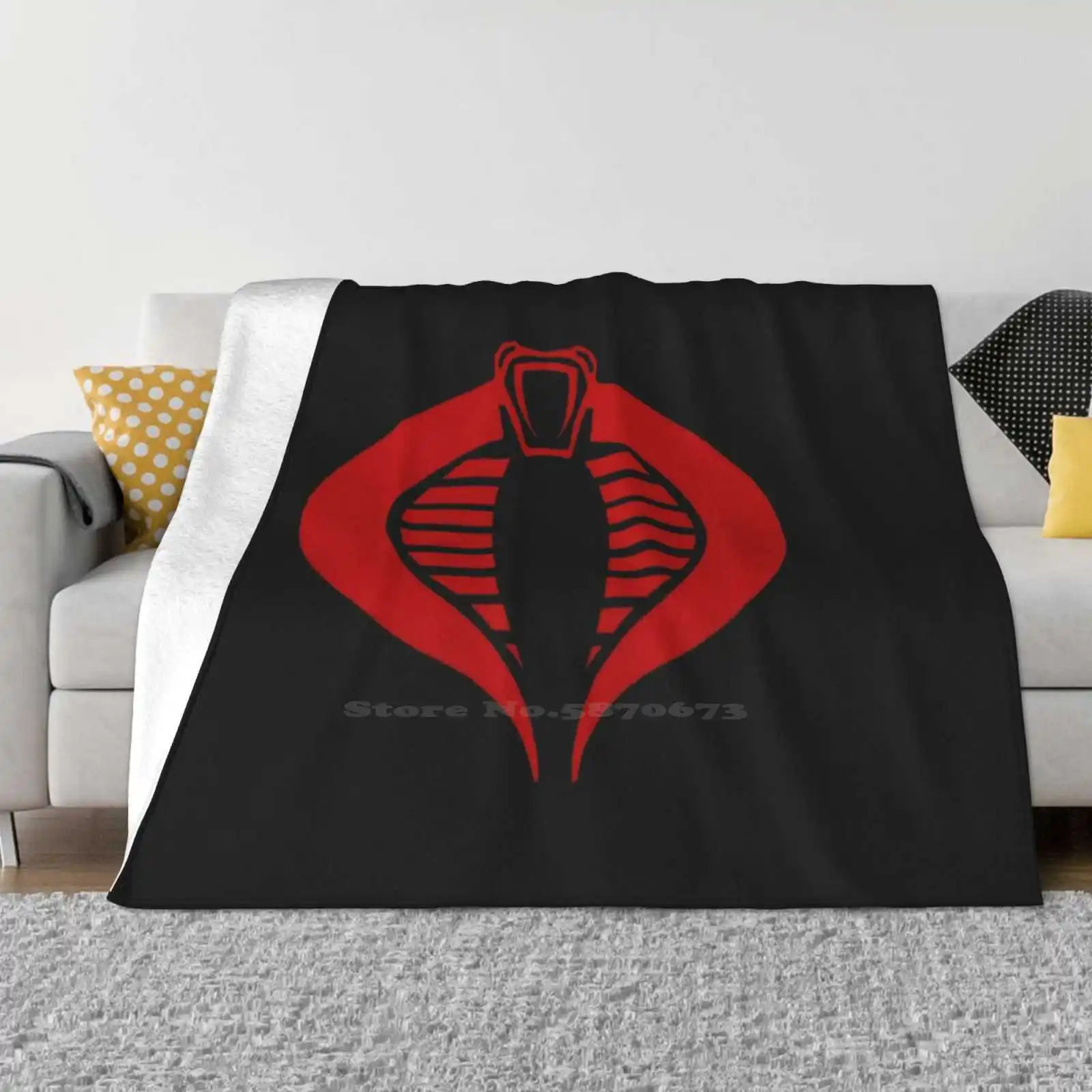 Gi Joe Enemy Logo Soft Warm Throw Blanket Gijoes Gi Joes G I Joe 80S Toys Arah Commander Destro Snake Eyes Trooper Arashikage