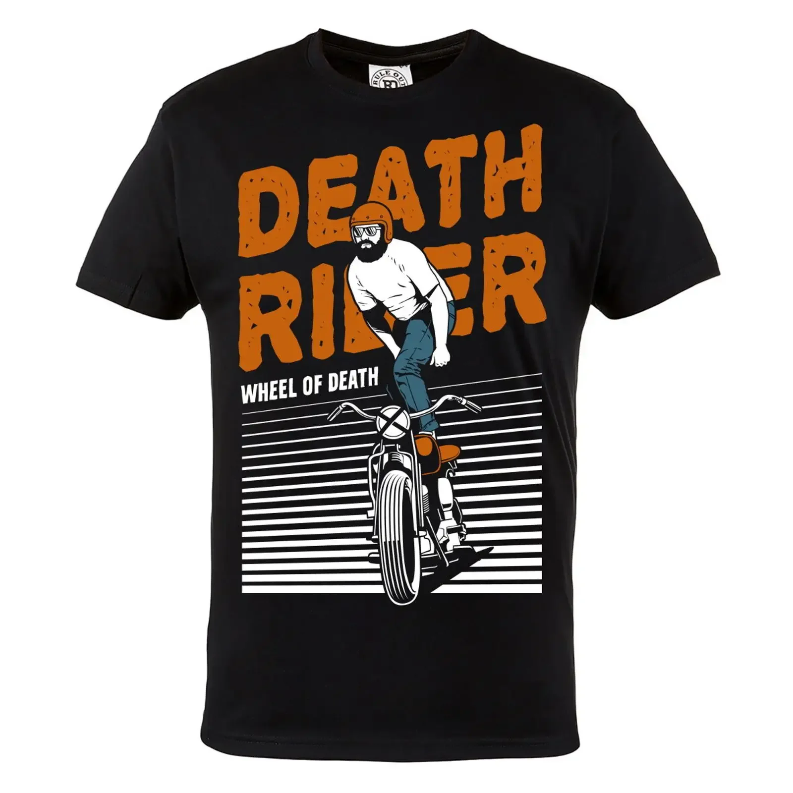 Death Rider T Shirt Herren Motorrad Biker Skull Motorradfahrer vintage Washed Soft Versatile graphic Stretched Breathable