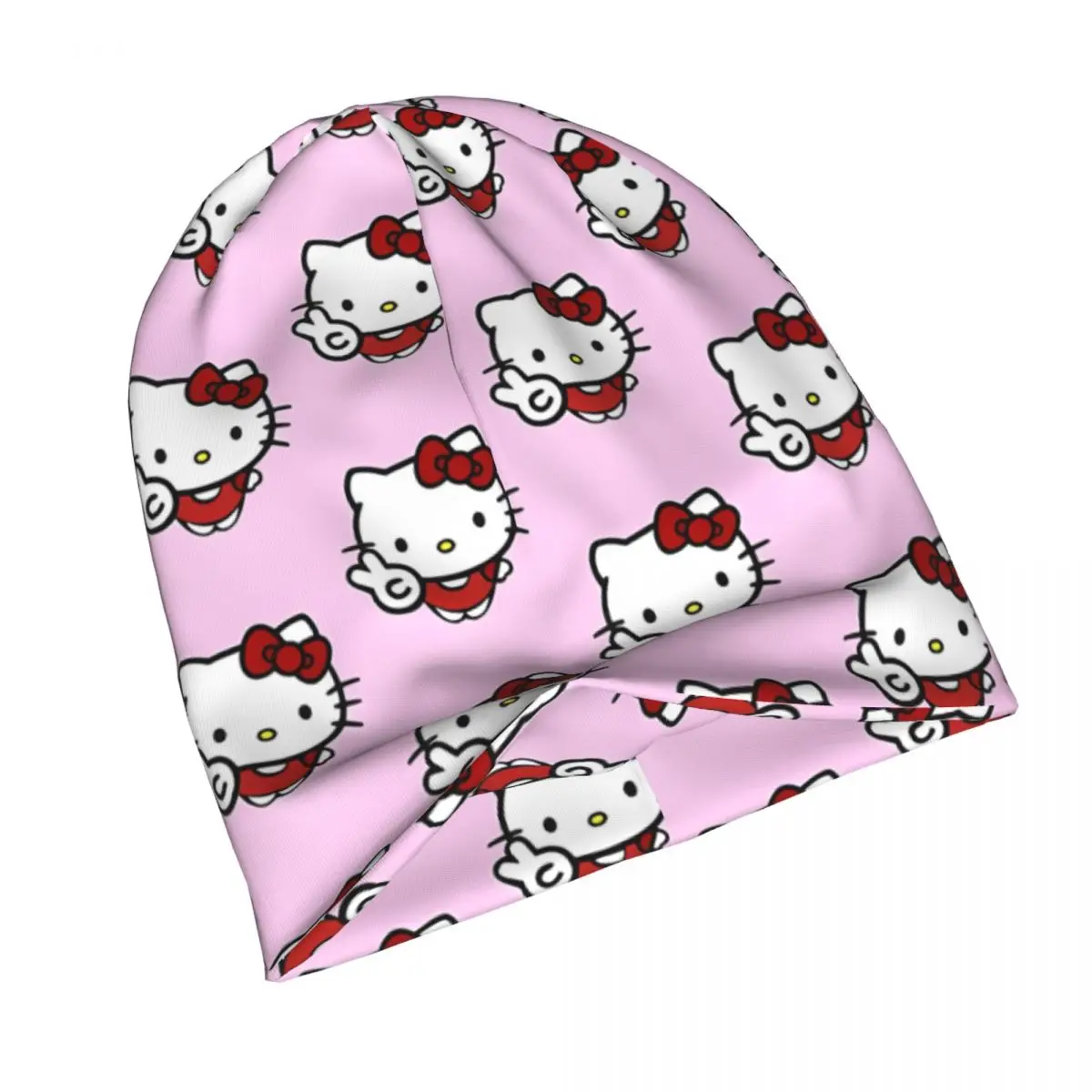 Peace Sign Bonnet Homme Autumn Spring Thin Hat Sanrio Hello Kitty Skullies Beanies Caps For Men Women Style Cotton Hats