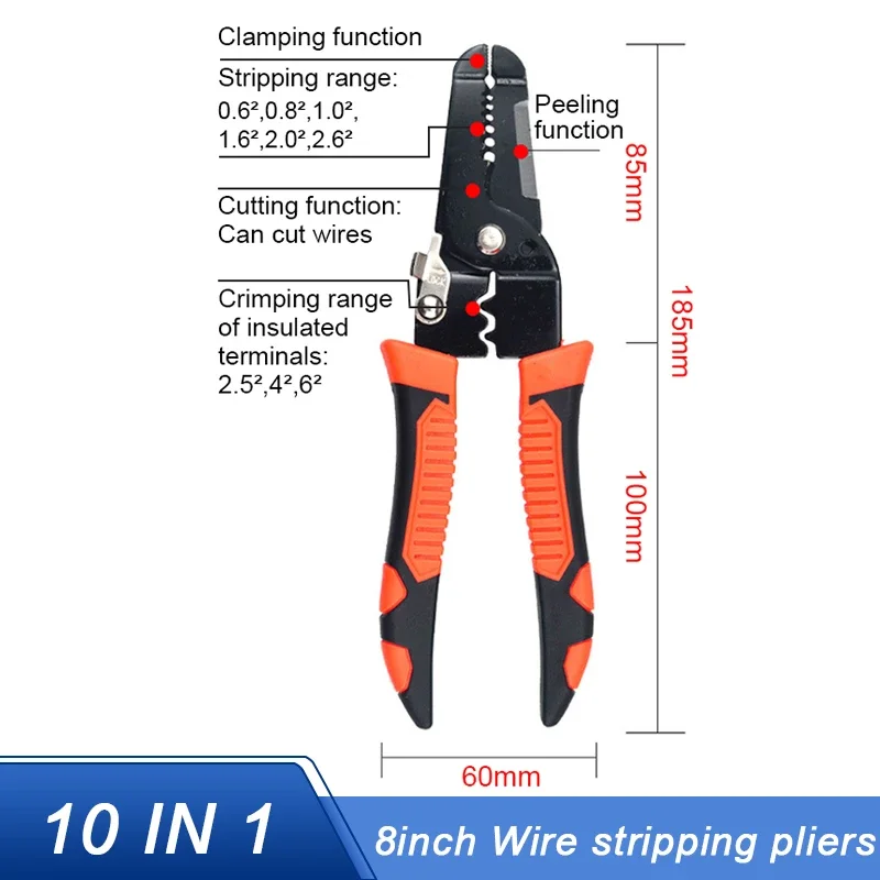 

Multi Functional Wire Stripping Pliers For Electricians Specialized Wire Stripping Tools Stainless Steel Wire Breaking Pliers