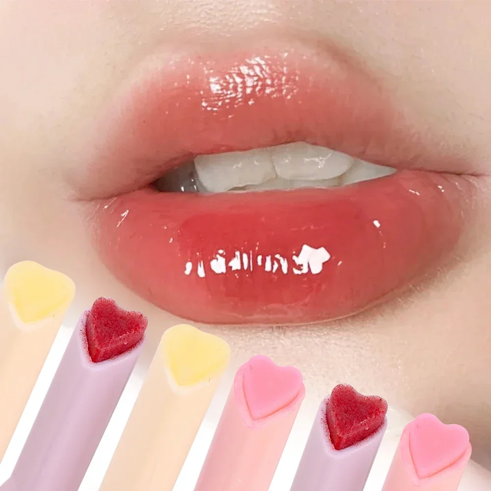 Moisturizing Mirror Water Light Lipstick Pen Waterproof Lasting Love Heart-shaped Solid Lip Gloss Red Lip Tint Makeup Cosmetics