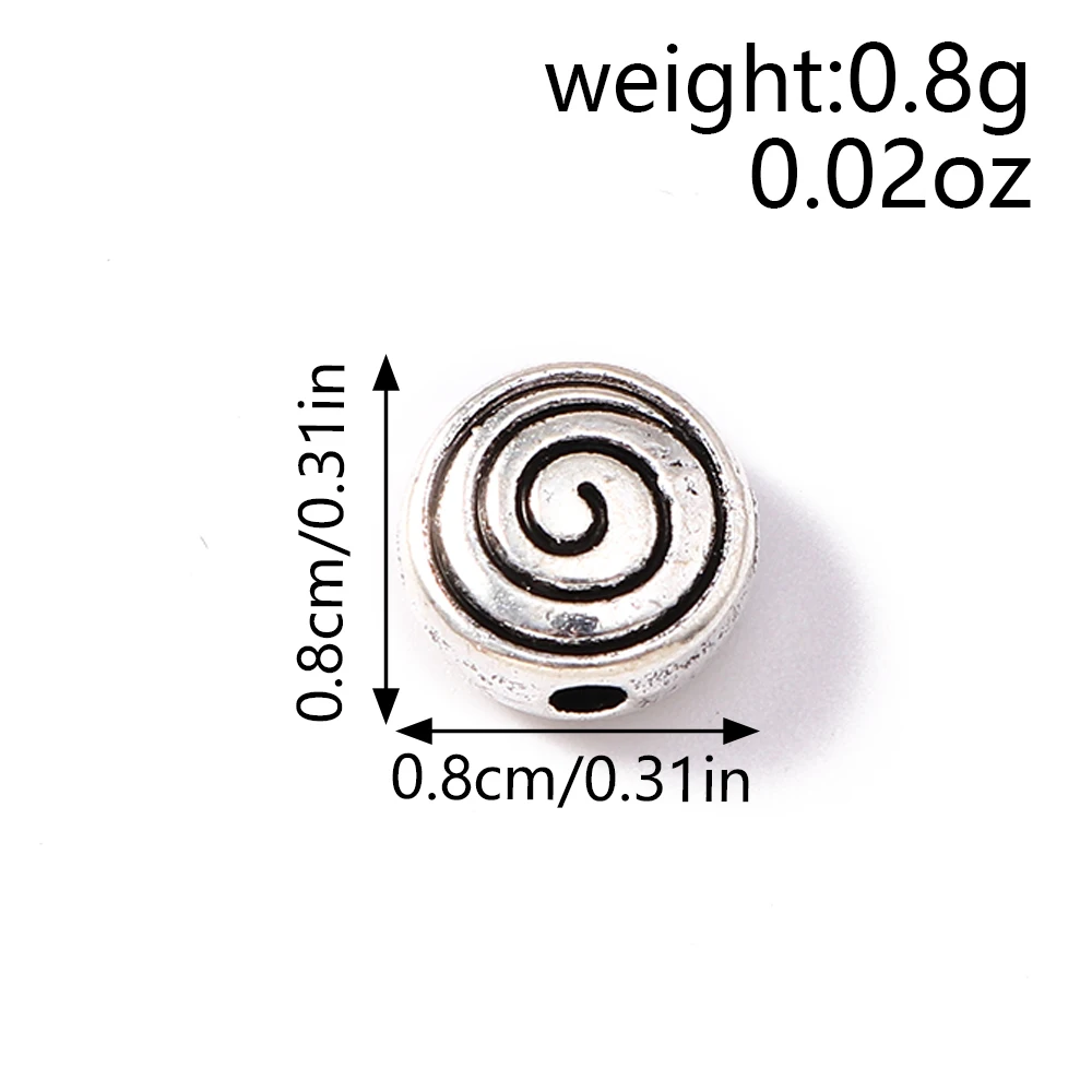 Tusember 30 Stück 8-mm-Legierungsanhänger, Metall-Spiral-Charms, Perlen für DIY-Handgemachte Halsketten, Ohrringe, Schmuckherstellung, Zubehör – Detail 4