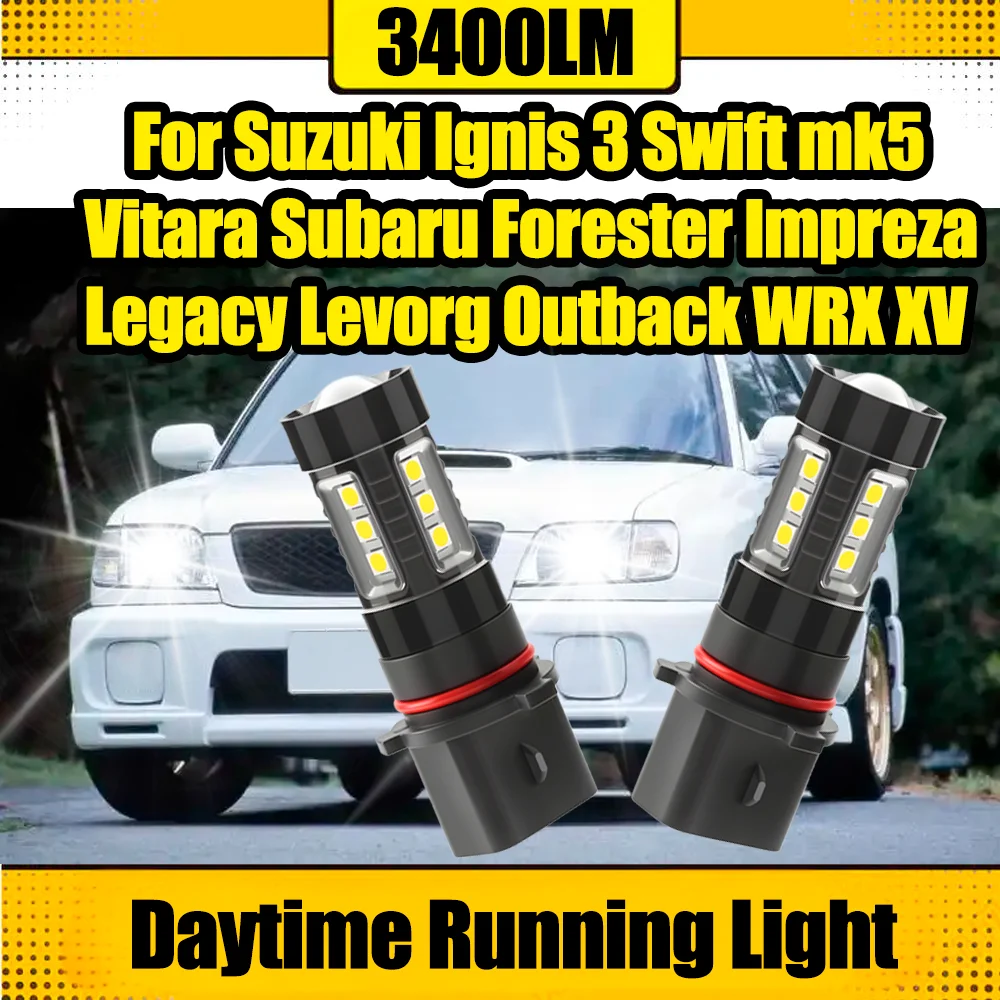 

2X P13W LED Daytime Running Light Blub For Suzuki Ignis 3 Swift mk5 Vitara Subaru Forester Impreza Legacy Levorg Outback WRX XV
