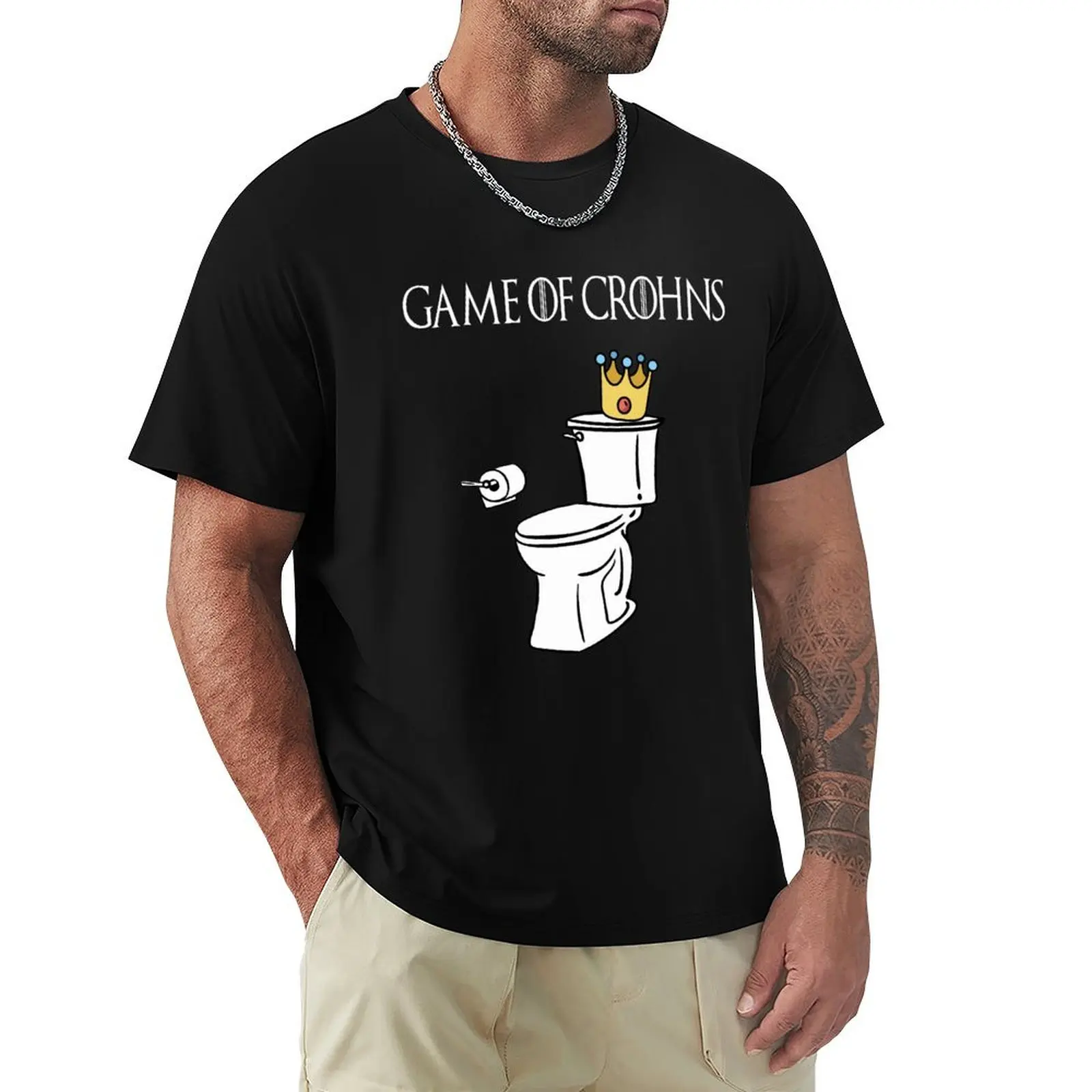 

Game of Crohns - Crohns Awareness and IBS Funny T-Shirt Blouse plus sizes vintage anime shirt blacks men t shirts high quality