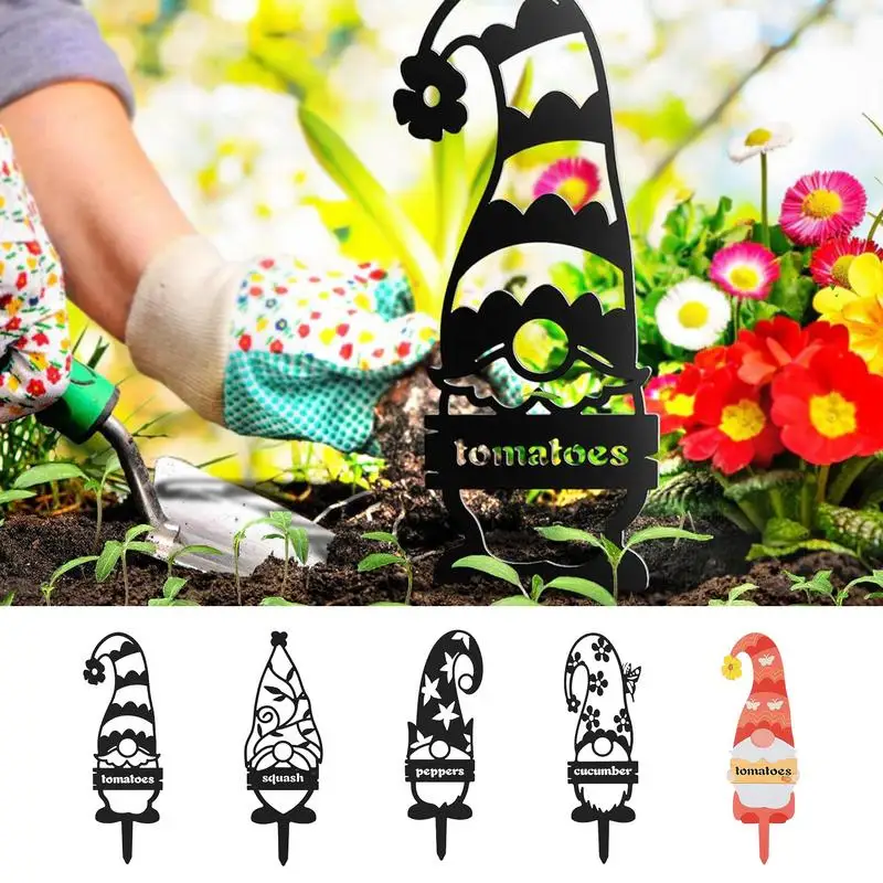 

Garden Gnome Plant Markers Tags Gardening Plant Marker Label Tools Garden Pots & Planters Supply Flower Vegetables Potted Stakes