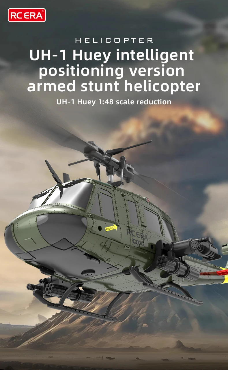 C032 RC Helicopter 2.4G 6-Aixs Gyroscope 6CH Altitude Hold Optical Flow Brushless Remote Control Helicopter Toys